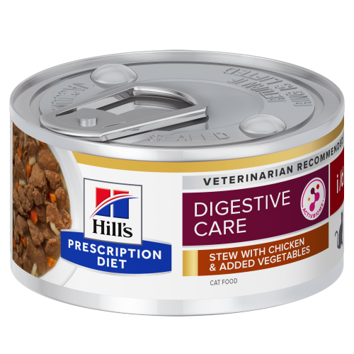 Hill's PRESCRIPTION DIET i/d Digestive Care AB+ STEW - лечебна мокра храна за котки с храносмилателни разстройства и за възстановяване, консерва задушено пилешко със зеленчуци