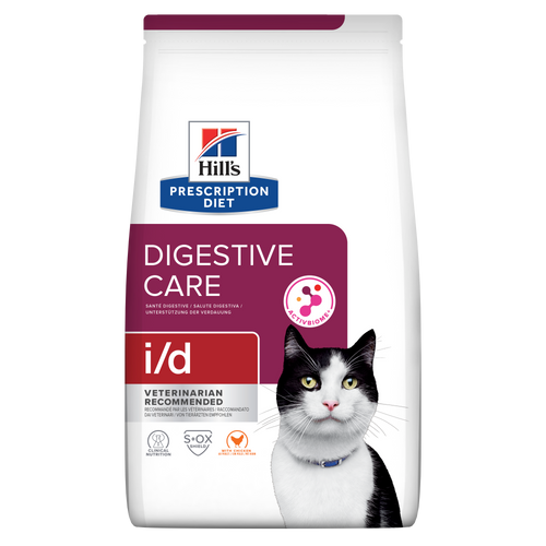 Hill's PRESCRIPTION DIET i/d Digestive Care - лечебна суха храна за котки с храносмилателни разстройства и за възстановяване, с пилешко