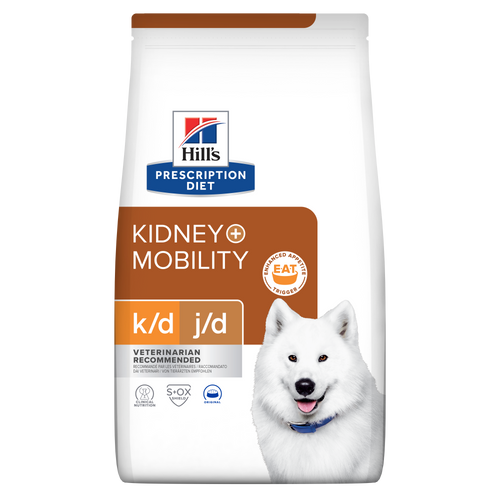Hill's PRESCRIPTION DIET k/d + Mobility - лечебна суха храна за кучета с бъбречна недостатъчност и ставни проблеми, с пилешко