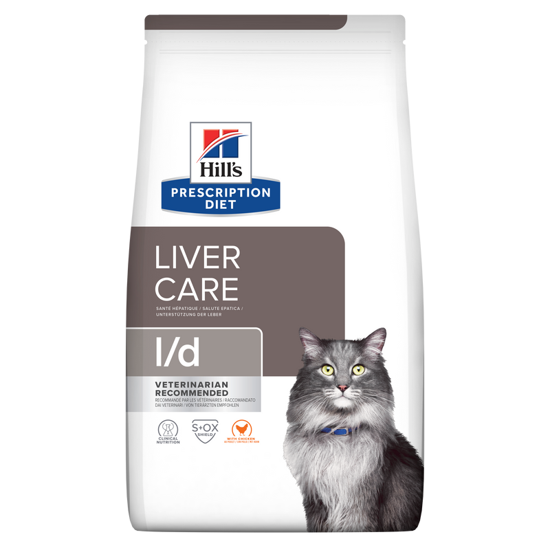 Hill's PRESCRIPTION DIET l/d Liver Care - лечебна суха храна за котки с чернодробни проблеми, с пилешко