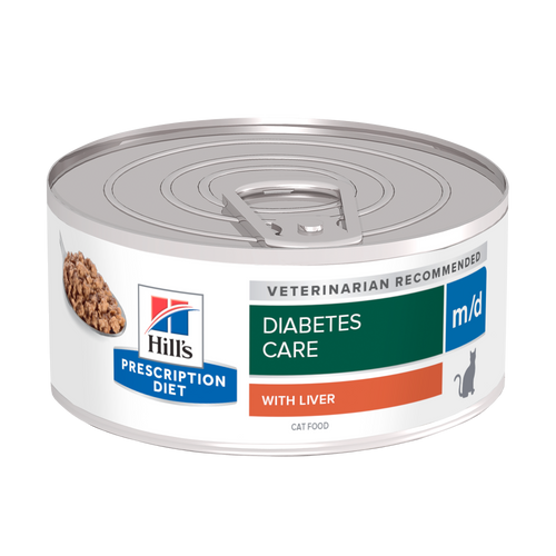 Hill's PRESCRIPTION DIET m/d Diabetes Care - лечебна мокра храна за котки с диабет, за отслабване и за регулиране на кръвната захар, консерва