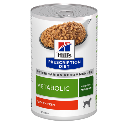 Hill's PRESCRIPTION DIET Metabolic - лечебна мокра храна за кучета с наднормено тегло, консерва с пилешко
