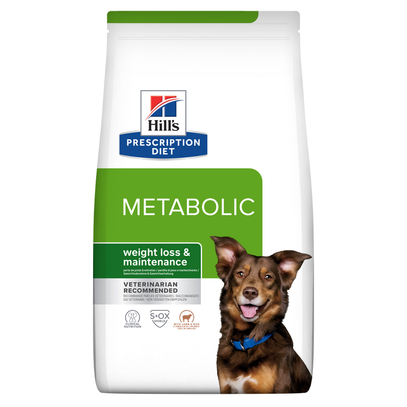Hill's PRESCRIPTION DIET Metabolic Lamb & Rice - лечебна суха храна за кучета с наднормено тегло, с агнешко и ориз