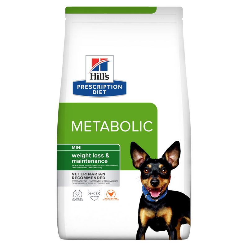 Hill's PRESCRIPTION DIET Metabolic Mini - лечебна суха храна за кучета от дребни породи с наднормено тегло, с пилешко