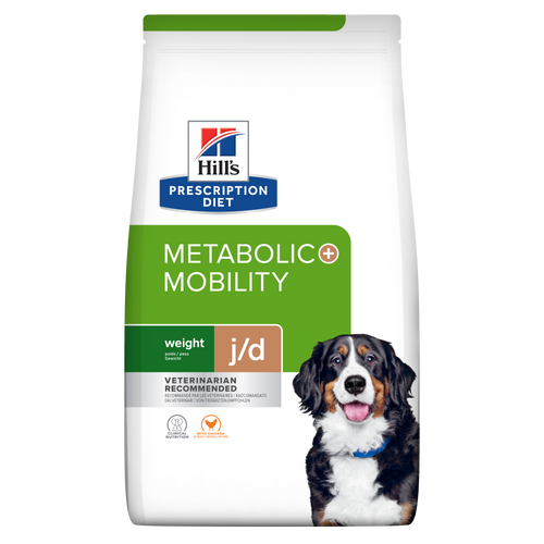 Hill's PRESCRIPTION DIET Metabolic + Mobility Weight Management - лечебна суха храна за кучета с наднормено тегло и ставни проблеми, с пилешко
