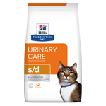 Hill's PRESCRIPTION DIET s/d Urinary Care - лечебна суха храна за котки с уринарни проблеми и за бързо разтваряне на струвити, с пилешко