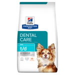 Hill's PRESCRIPTION DIET t/d Mini Dental Care - лечебна суха храна за зъбна хигиена, намалява образуването на плака и зъбен камък - за кучета от дребни породи, с пилешко