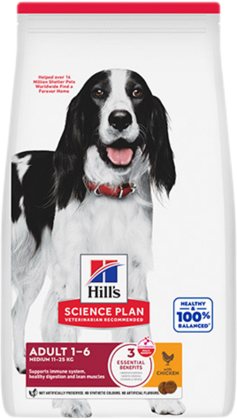 Hill's Science Plan Canine Adult Medium Chicken – Суха храна за кучета