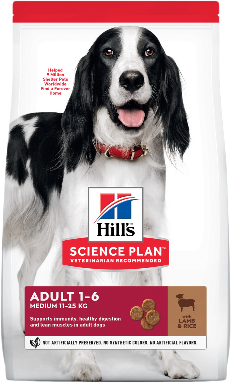 Hill's Science Plan Canine Adult Medium Lamb & Rice – Суха храна за кучета