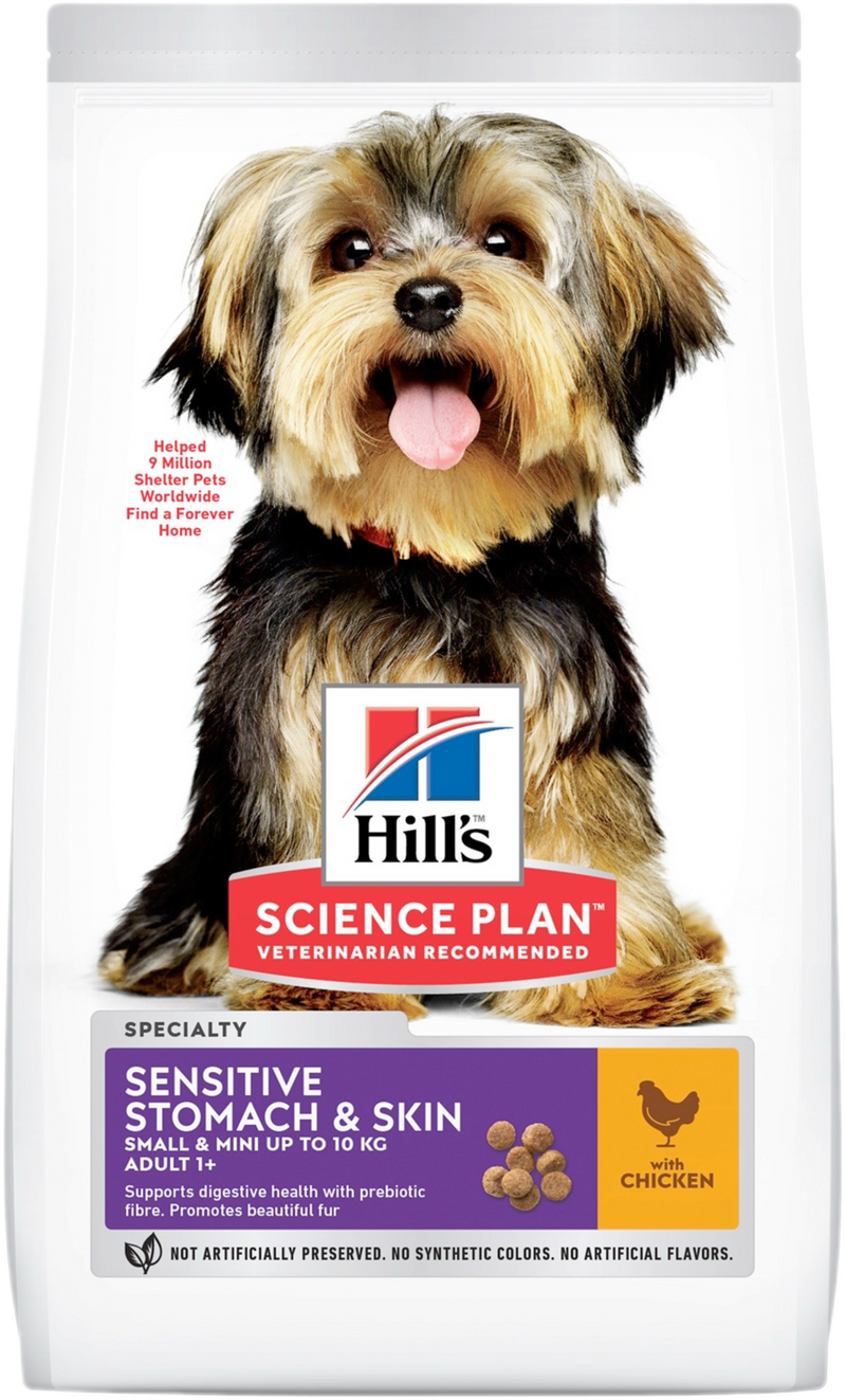 Hill's Science Plan Canine Adult Small & Mini Sensitive Stomach & Skin Chicken – Суха храна за кучета