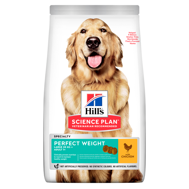 Hill's Science Plan Canine Adult Perfect Weight Large Breed Chicken – Суха храна за кучета