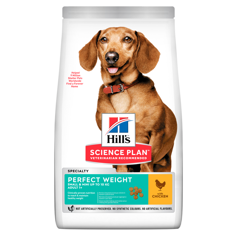 Hill's Science Plan Canine Adult Perfect Weight Small & Mini Chicken – Суха храна за кучета