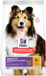 Hill's Science Plan Canine Adult Sensitive Stomach & Skin Chicken – Суха храна за кучета