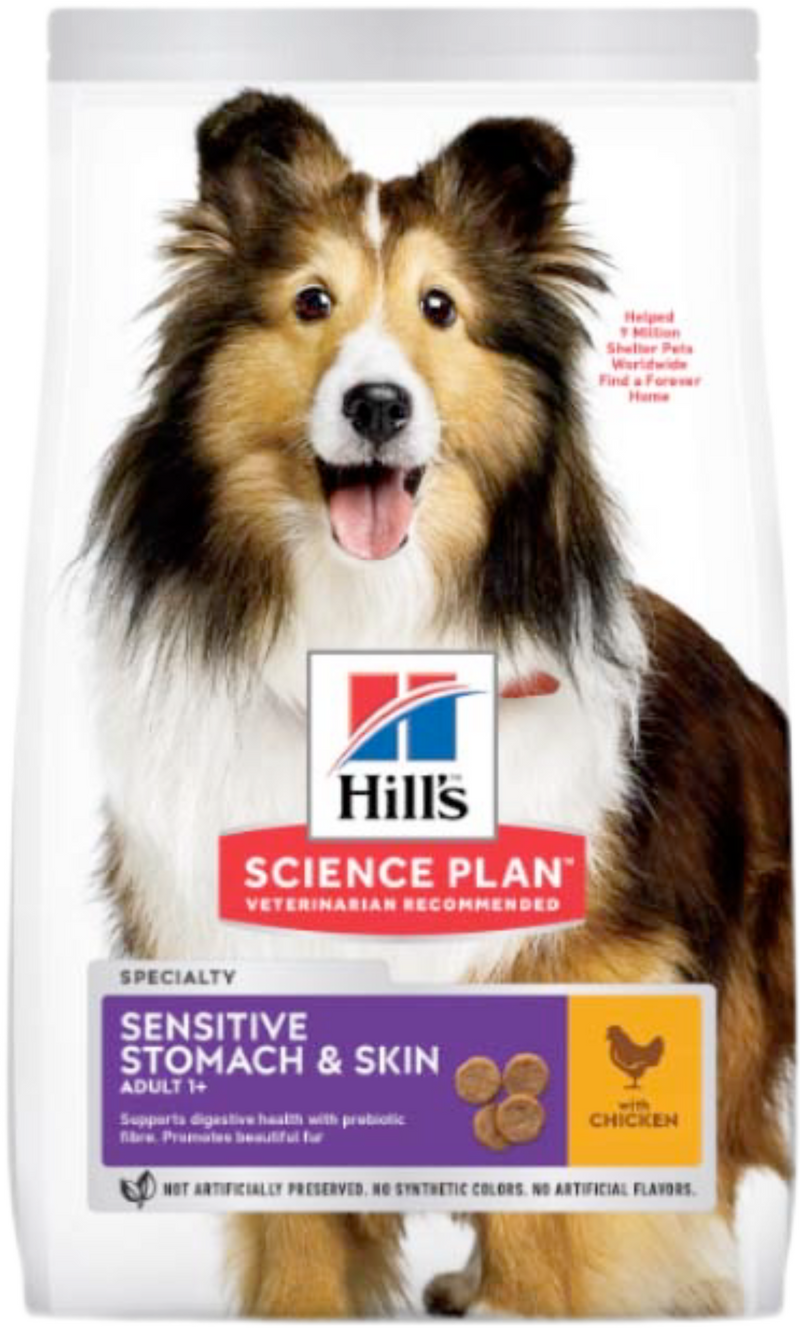 Hill's Science Plan Canine Adult Sensitive Stomach & Skin Chicken – Суха храна за кучета