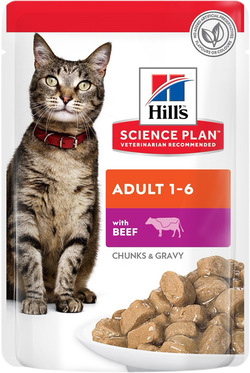 Hill's Science Plan Feline Adult Beef – Пауч за котки