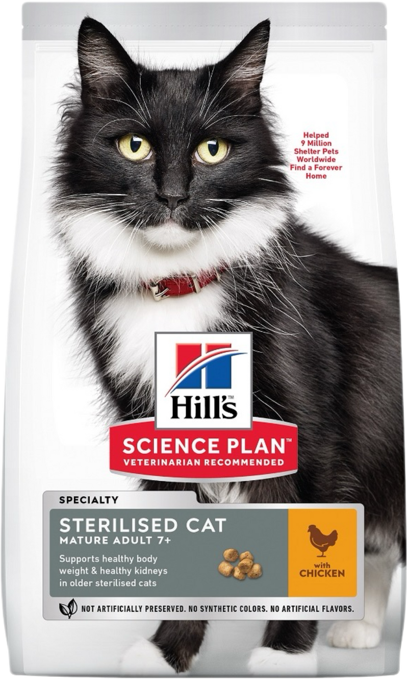 Hill's Science Plan Feline Mature Adult Sterilised Chicken – Суха храна за котки