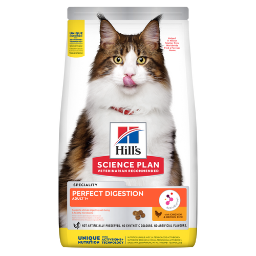 Hill's Science Plan Feline Adult Perfect Digestion Chicken – Суха храна за котки