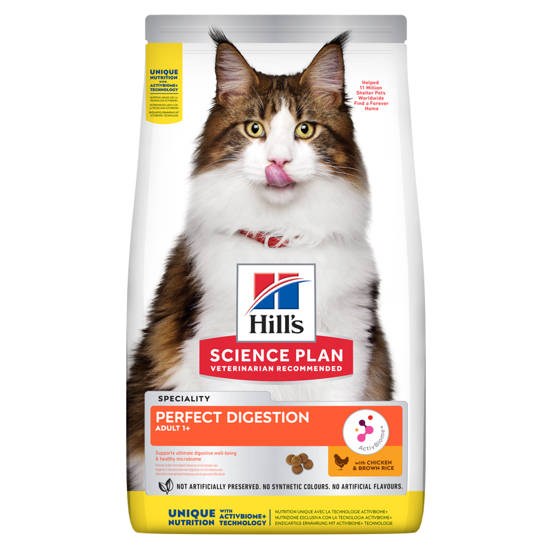 Hill's Science Plan Feline Adult Perfect Digestion Chicken – Суха храна за котки
