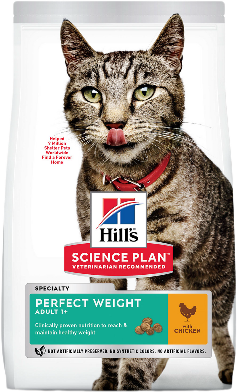 Hill's Science Plan Feline Adult Perfect Weight Chicken – Суха храна за котки