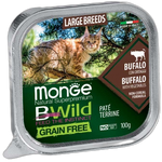 Monge Natural Superpremium BWild Grain Free All Life Stage Large Breeds Cat Buffalo with vegetables – Pate terrine