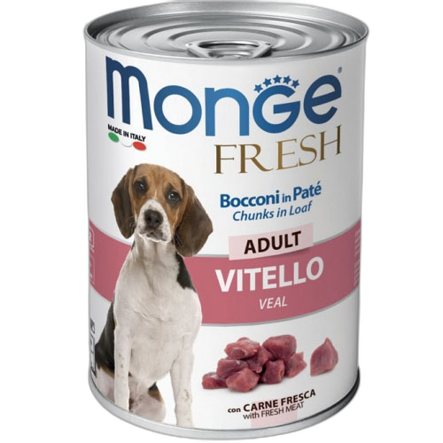 Monge Fresh Adult Dog Veal – мокра храна за кучета в зряла възраст