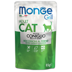 Monge Grill Adult Cat – Chunkies in Jelly – RabbitПауч хапки в желе със заешко за котки в зряла възраст