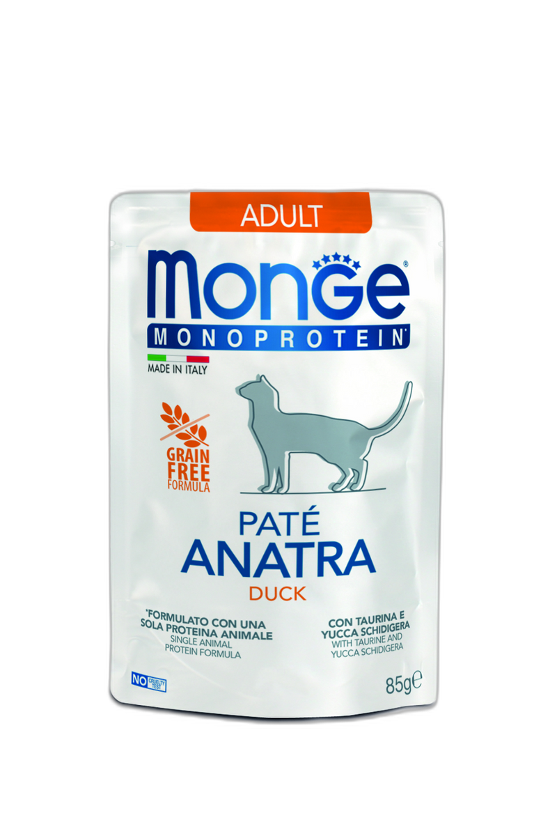 Monge Monoprotein Adult Cat Paté Duck – мокра храна пастет за котки в зряла възраст