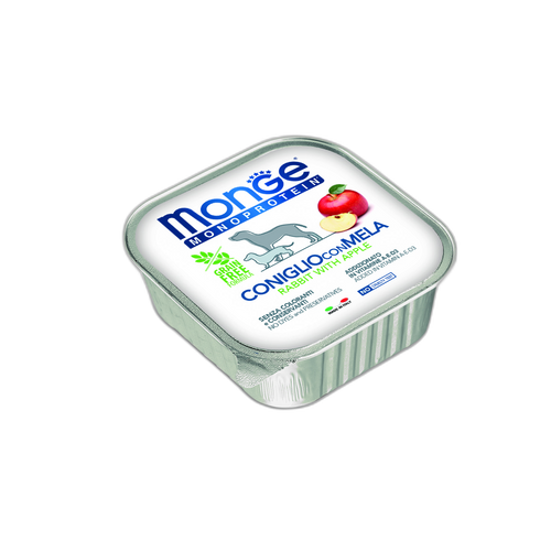 Monge Monoprotein Paté Rabbit with Apple - Терин пастет за кучета в зряла възраст със заешко и ябълка