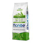Monge Natural Superpremium All breeds Adult Monoprotein Rabbit with Rice and Potatoes - Пълноценна суха храна за кучета в зряла възраст от всички породи със заешко, ориз и картофи