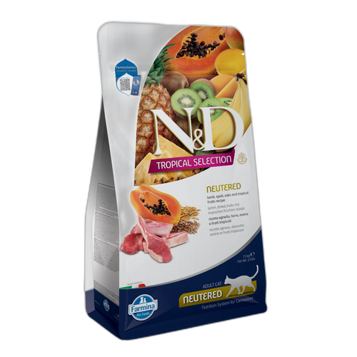 N&D Tropical Selection NEUTERED Adult Cat Lamb & Tropical fruits